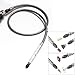 HandsEase 3.175mm Flex Shaft adapter Attachment Flexible Power Drill Extension Cable Chuck for Dremel Rotary Grinder Woodworking Tools with Wrench (Silver)
