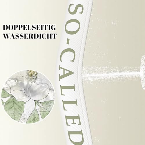 Rideau de douche anti-moisissure blanc avec poids en bas et œillets robustes - 7
