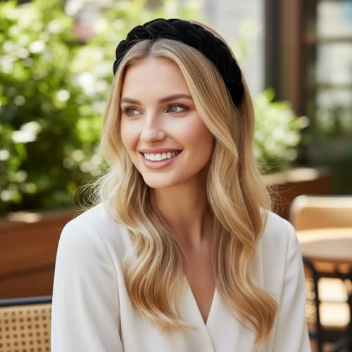 Leonyvie Velvet Braided Headband - Black - Image 4 thumbnail