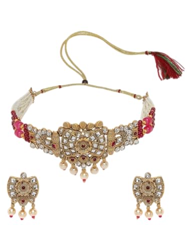 Juego de joyas con cuentas artificiales DMZ-1606 de latón duradero talla S