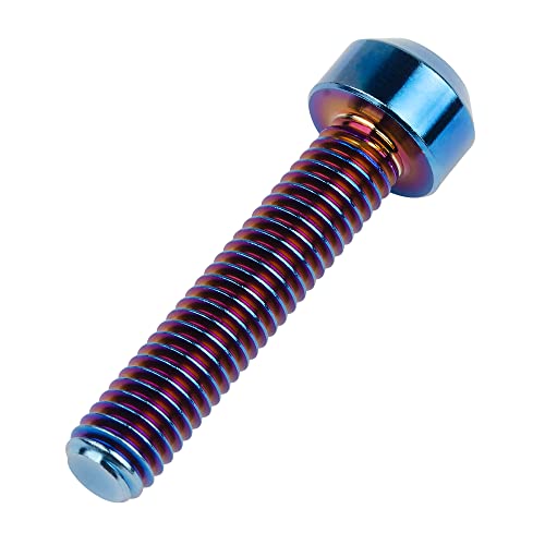 Image of Titanium Torx Square Head M6 x 10 15 20 25 30 35 40 45 50 60 65 70 80mm Screw Pack of 5 (Burn Blue, M6x30mm)