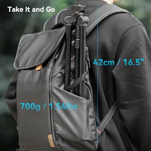 Image of SmallRig Phone Tripod with Remote, 67 inch Reverse-Folding Camera Tripod Stand