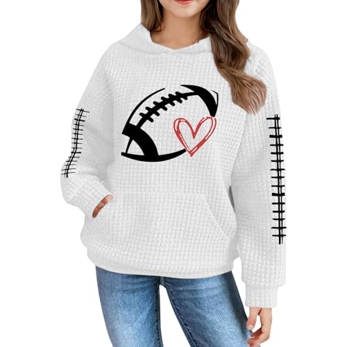 Cute Baseball Hoodies For Teen Girls Vintage Softball Graphic Waffle Knit Sweatshirts Long Sleeve Comfrt Hoodie2