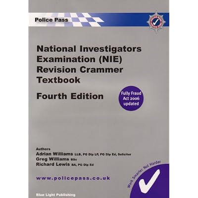 National Investigators Examination (NIE) Revision Crammer Textbook