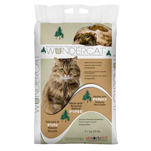 Progressive Planet Wundercat Natural Pine Cat Litter, 20lbs - 100% Reclaimed Wood Pellets for...