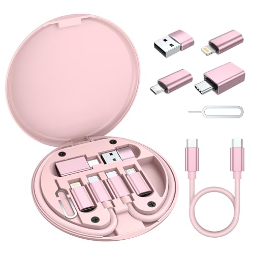 Elebase für iPhone 17 16 Pro Max USB Adapter Kit,USB auf USBC Adapter,Typ C zu USB 3.0 OTG IOS Micro Multi Portabel Konverter mit 0.3M 100W Ladekabel für iPhone 15 14 Mini,Samsung Galaxy S25 S24 Plus