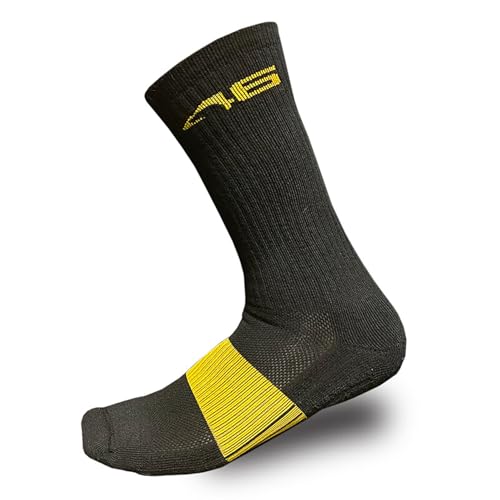 Atlas 46 Millstone Hi-Rise Sock, Thermally Balanced Cushioned Footbed (Size Large, Shoe Size 9-12)- Made in the USA2