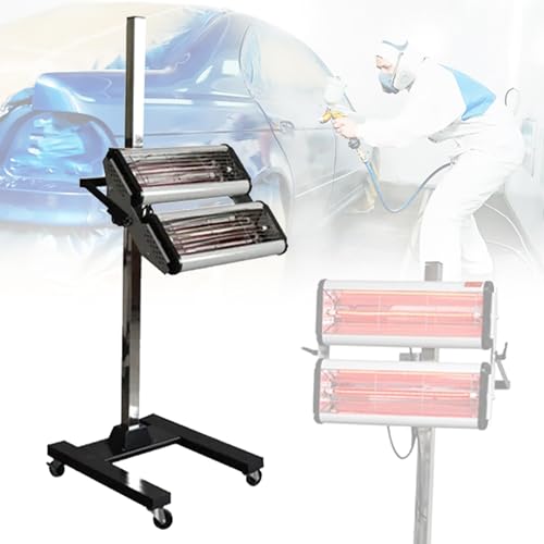 VNATWGOO Car Paint Curing Heating Lamp, Infrared Paint Curing Heater, Short Wave Infrared Paint Curing Heating Machine, for Car Paint Repair,110V