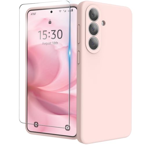 INGIDO Coque en Silicone pour Samsung Galaxy S26 Plus Rose Craie