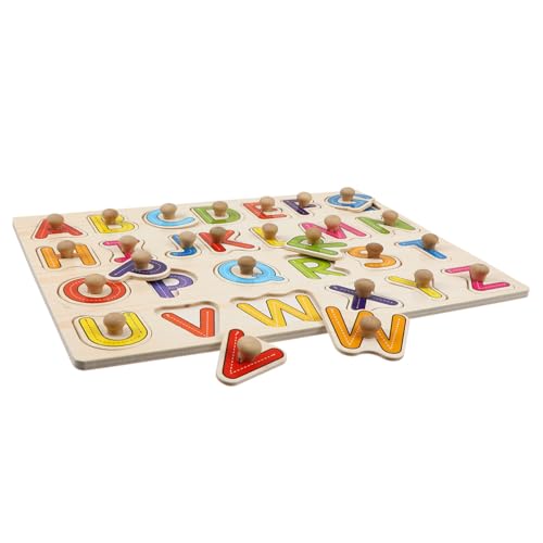 BESPORTBLE Puzzle de Madera Educativo para de Letras y Números Rompecabezas Infantil para Desarrollo de Habilidades Regalo Didáctico para Preescolares