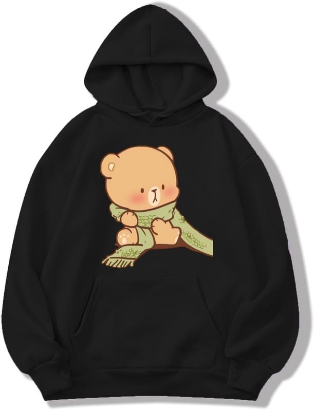 Cute Teddy Hoodie Sweatshirt Anime Girl Women Anime Causal Stylish Latest Black Lavender Beige Peach White Maroon-picture-43