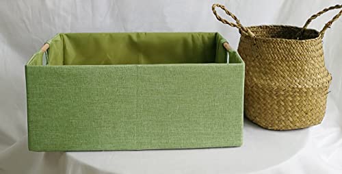 Image of Storage Bin for Shelves Rectangle Closet Baskets Foldable Box with Handles, Gray Storage Bins, Storage Boxes for Home Office Car Dormroom