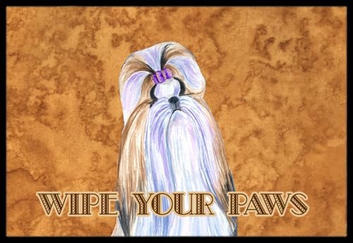 24 X 36 in. Shih Tzu Wipe Your Paws Indoor Or Outdoor Mat