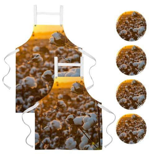 Tablier de cuisine anti-taches lot de 2 pour service en restaurant