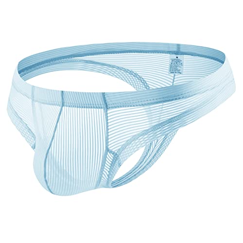 Faringoto Men's Underwear Men's Briefs U Bulge Bag Breathable Youth Low Waist Pants Light Blue #TOP1