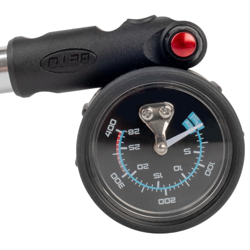 BETO Dämpferpumpe, Aluminium, für Autoventil AV, 400 psi, 28 bar, mit Manometer