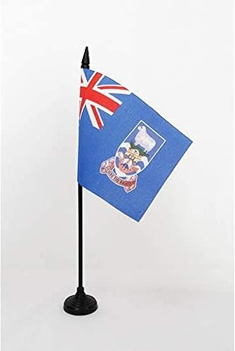 Miniatura 125 de Bandera de mesa Colombia 5'' x 8'' - Bandera de escritorio colombiana 8.3 x 5.5 in - Barra y base de plástico negro - AZ FLAG