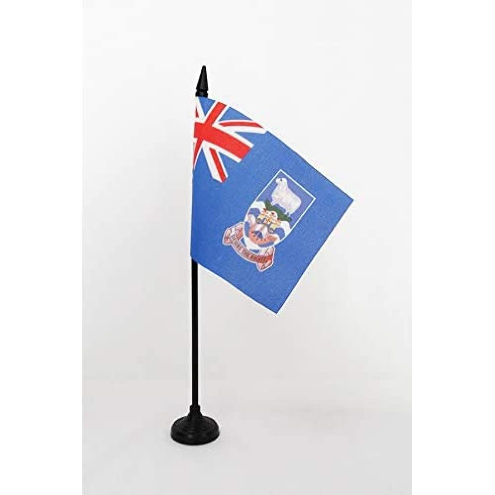 AZ FLAG Falkland Islands Table Flag 4x6 in 100D Polyester Plastic Base