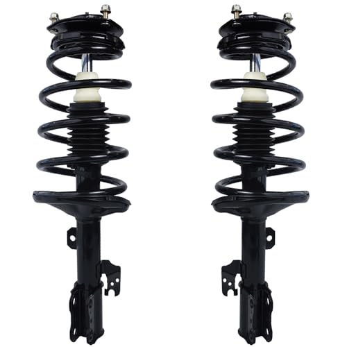 Image of Detroit Axle - FWD Front Struts for 2004-2010 Toyota Sienna, 2 Struts & Coil Spring Assembly 2005 2006 2007 2008 2009 Replacement Quick Install Ready Strut Shocks Assembly