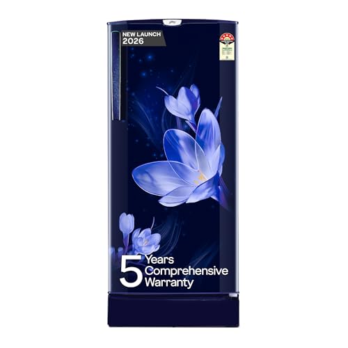 Image of Godrej 185L 5 Star Single Door Refrigerator | Advanced Inverter Technology | 22L Jumbo Vegetable Tray | 2.5L Bottle Space | 5 Years Comprehensive Warranty | Mystic Blue (RD 195EN TAI MY BL)
