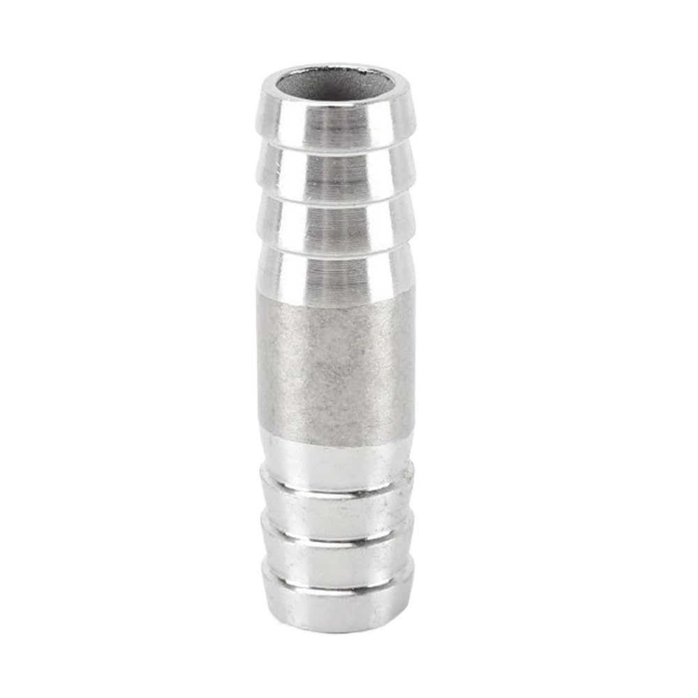 Yjqhody One Color 1Piece Equals Straight Pipe Fitting Hose Barb Pagoda Joint, Ss304 2 Way Connector For Hydraulic Systems(16Mm)