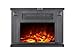 GMHome 14 Inches Mini Electric Fireplace Tabletop Space Heater Freestanding Fireplace Log Fuel Effect, 1200 W, Metal – Black