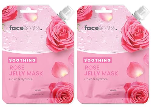 2x 60ml Face Facts Soothing Rose Jelly Mask – Bundled by Smart Cutie