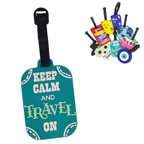 Identificador De Mala De Viagem Tag de Bagagem Avião Férias Etiqueta Silicone Premium (TAG04 Keep Ca