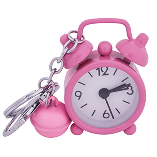 VALICLUD 1 Pc colgante de llave mostrar despertadores para dormitorios reloj despertador tipo billetera noche reloj de cabecera novedad llavero creativo reloj despertador llavero rosa