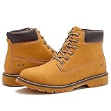 HI-TEC Reznor Soft Toe Men's Work Boots, Vegan Leather, 6 Inch - Tan, 13 Medium