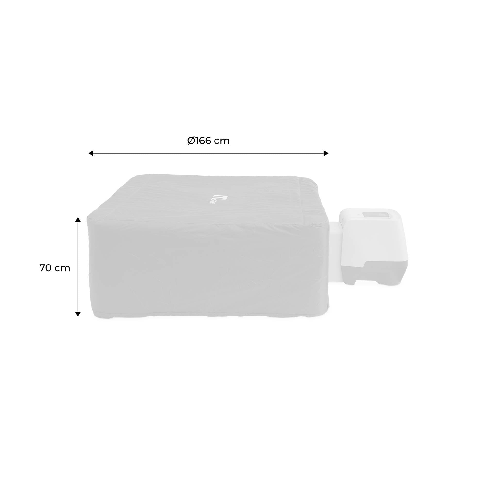 sweeek - Housse de protection thermique pour SPA OSLO 6 places Ø 166 x 70cm