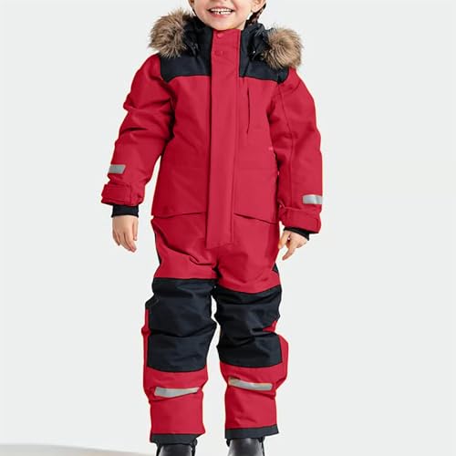 Children Boy Girl Padded Jacket Overalls Hoodies Outerwear for Kid Thick Warm Fuzzy Hooded Padded Jacket3
