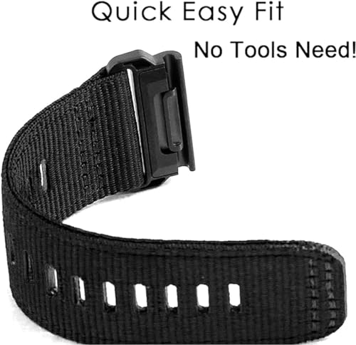 Image of Zitel Band Compatible with Garmin Fenix 8 51mm, Fenix 7X, Fenix 6X /6X Pro, Fenix 5X /5X Plus, Fenix 3 /3 HR, Descent MK1, Enduro, Rugged Nylon 26mm Sport Strap
