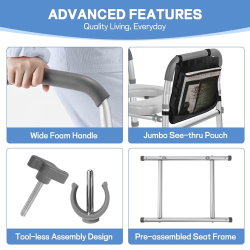 Tabeke Raised Toilet Seat With Handles thumb #5