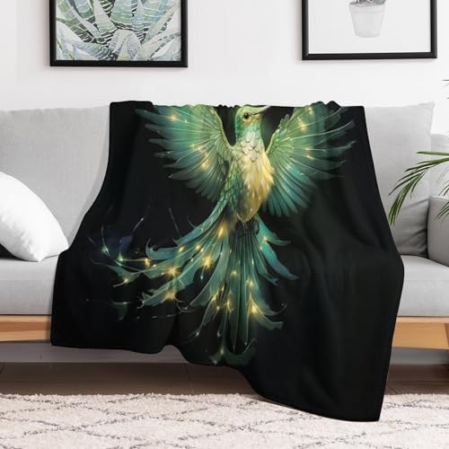 Couverture oiseau en flannel plaid 3D pour réchauffer vos soirées