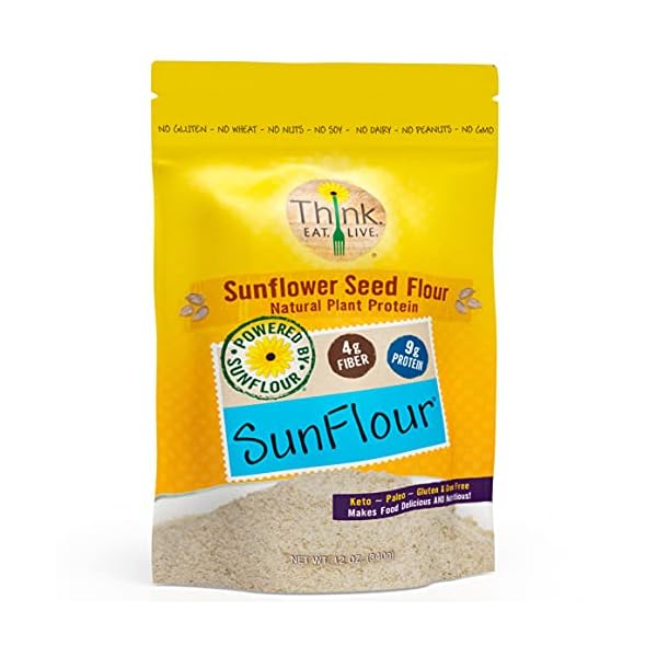 Think Eat Live SunFlour, Fine Sunflower Seed Flour for Baking Low Carb