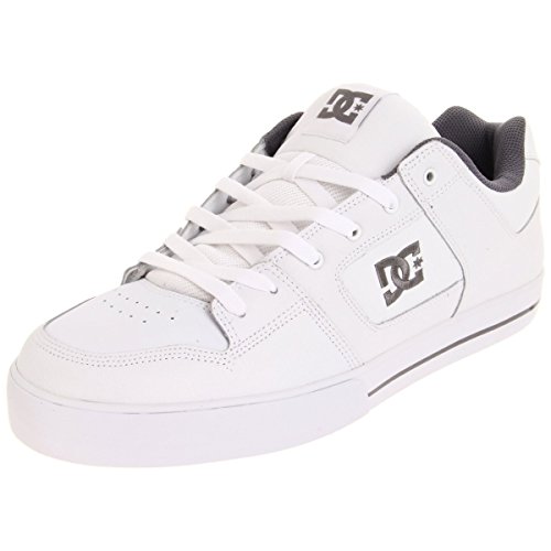 DC mens Pure Casual Low Top Skate Shoe, White/Battleship/White, 11.5 US