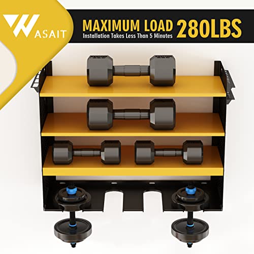 Wasait Power Tool Organizer Drill Holder Wall Mount Garage Organization And Storage Tool Storage Rack Heavy Duty Metal Drill Charging Station For Warehouse Shed Workshop Removable Design Yellow #TOP5
