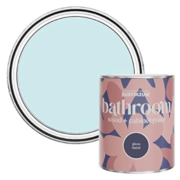 Rust-Oleum Blue Moisture Resistant Bathroom Wood and Cabinet Paint in Gloss Finish - Duck Egg 750ml