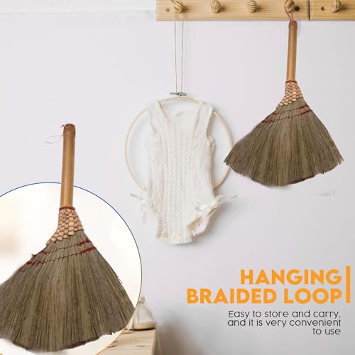 Image of 13 inch of Handmade Small Duster Brush Broom by SN Skennova - Eco-Friendly, Lightweight, and Versatile Cleaning Tool for Floor, Sofa, Car, Corners, and More