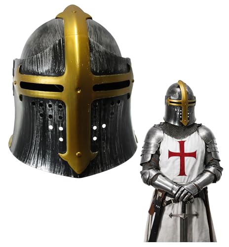 Nicky Bigs Novelties Medieval Knight Helmet, Crusader Helmet, Knights Templar Helmets, Knights Templar Costume, Crusader Costume