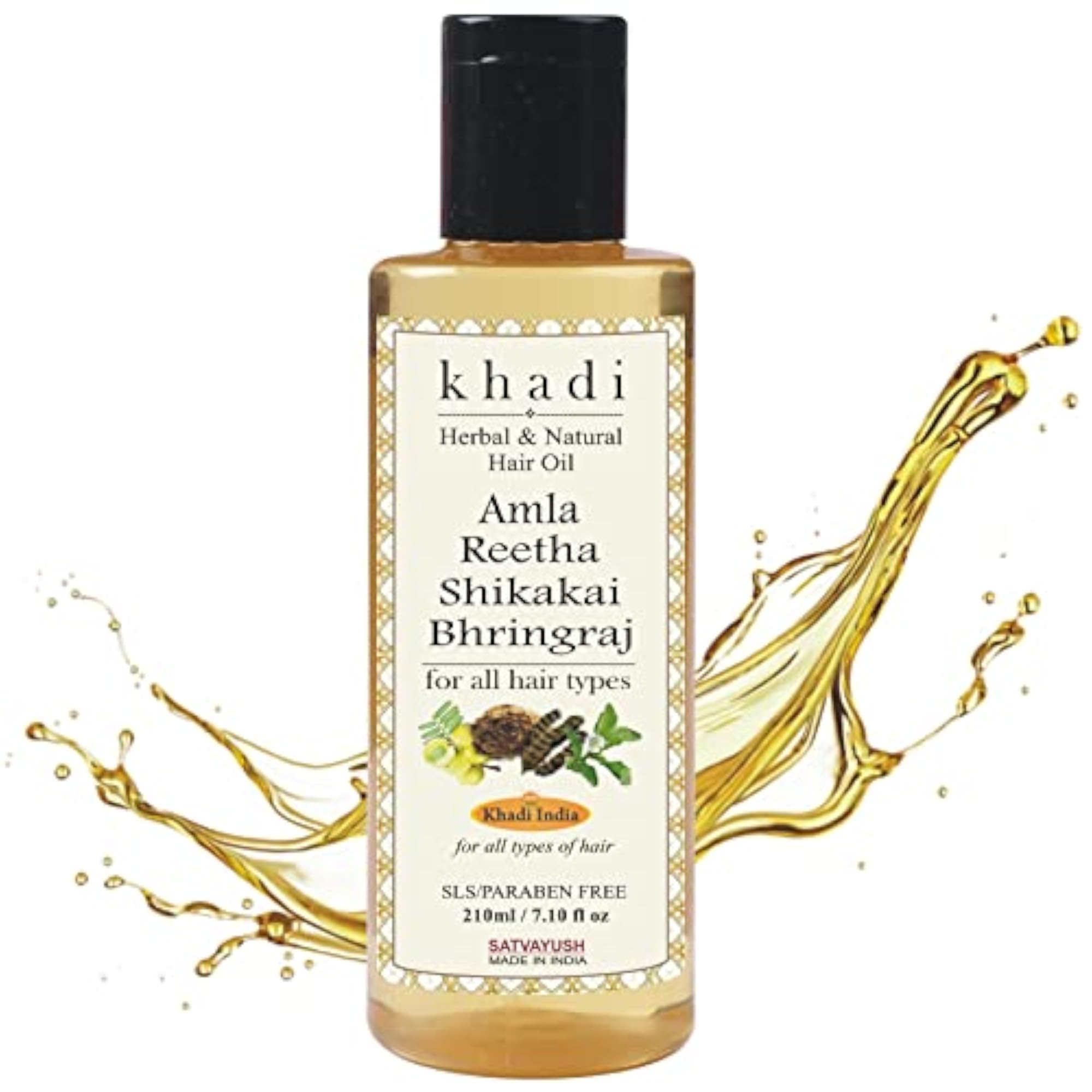 Khadi Amla Reetha Shikakai Bhringraj Hair Oil, 210ml