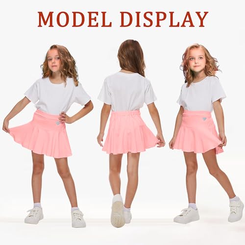 Girl Skorts Skirt Kids Casual Stretch Waist Skater Skirt Athletic Uniform Skorts4