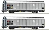 1 Stück Roco 6600110 H0 2er Set Schiebewandwagen Hbbillns, SBB-Cargo, Ep. VI