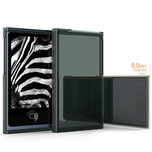 kwmobile Crystal Case Compatible with Apple iPod Nano 7 Soft TPU Silicone Protective Cover - Black/Transparent - Image 3