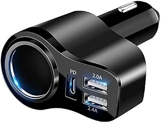 Ładowarka samochodowa 4 w 1 PD 3.0 do gniazda zapalniczki samochodowej rozdzielacz USB 12 V ładowarka samochodowa 48 W 7 A szybkie ładowanie mini adapter USB gniazdo do iPhone 15 14 13 12 11 8 Samsung