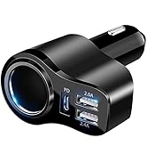 4 in 1 Auto Ladegerät PD 3.0 Zigarettenanzünder USB Verteiler 12V KFZ Ladegerät 36W 7A Schnelllad...