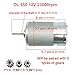 12V DC Motor Speed Controller Powered Wheels Motor Upgrade Kit High Torque Electric Motor Parts for a 12v Trax Replacement Wheels Parts 550 Motor Gear for Ride On Toys Car (1PCS 550 12V 23000RPM)
