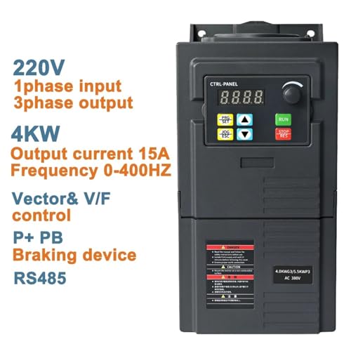 Variateur de fréquence avec démarrage progressif et RS485 4kW - 3