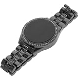 KALLORY Reloj de Mujer Elegante Práctico y Cómodo en Metal y Gemas de Imitación, Diseño Clásico para Uso Diario y Fiestas